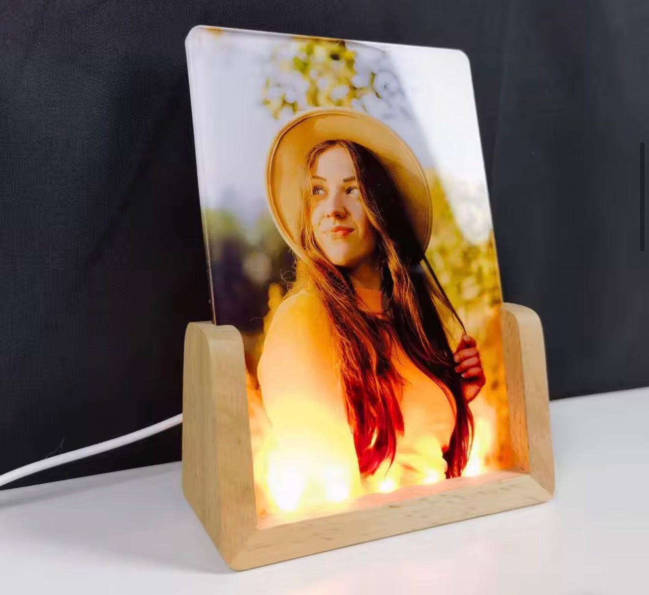 Cadre photo LED personnalisé