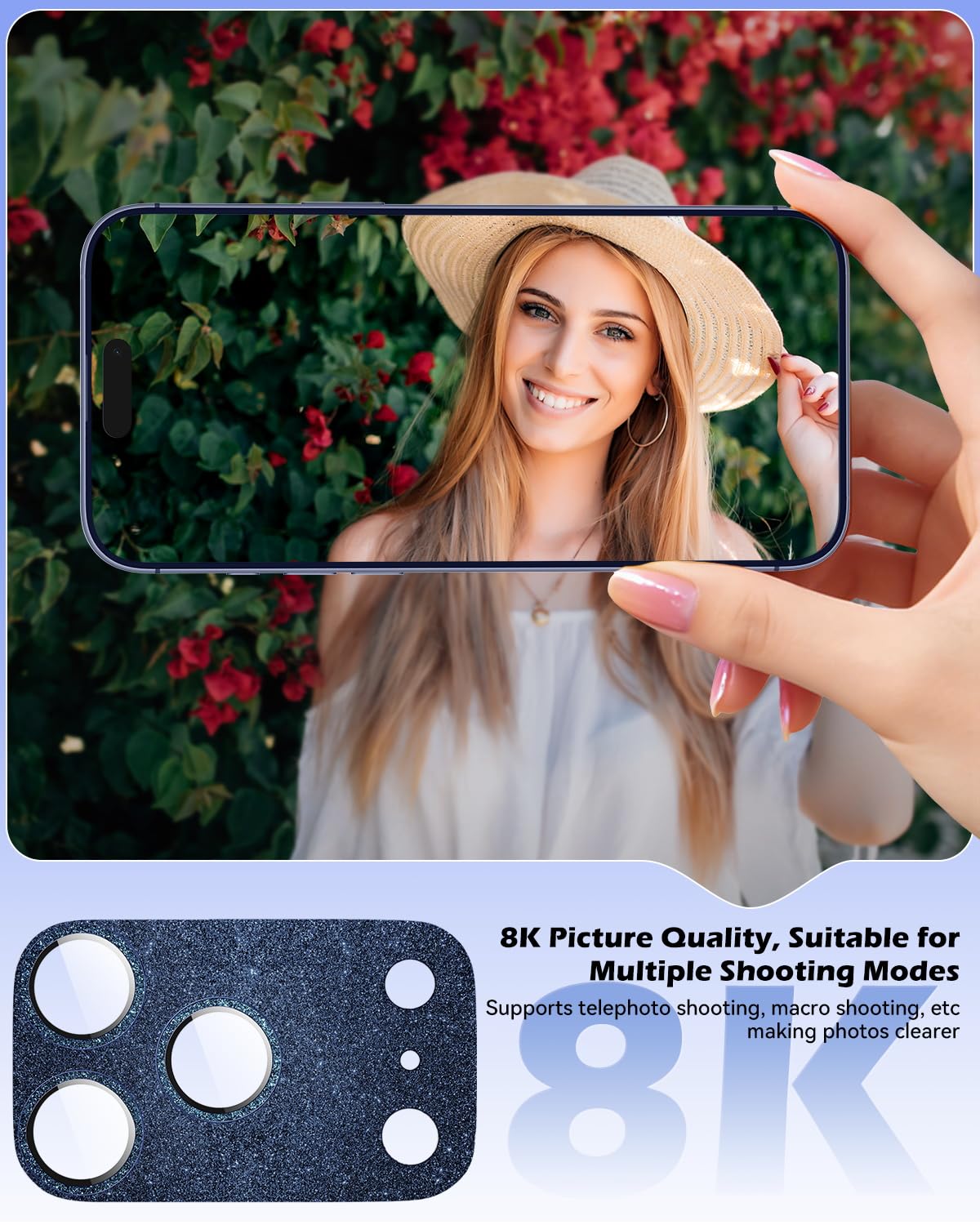 CloudValley Protection Objectif Caméra pour iPhone 17 Pro Max, 1:1 Invisible Ajustement Parfait, [AR+AF] Verre Trempé HD Clair, Cas de Téléphone Compatible, Facile à Installer, Argenté