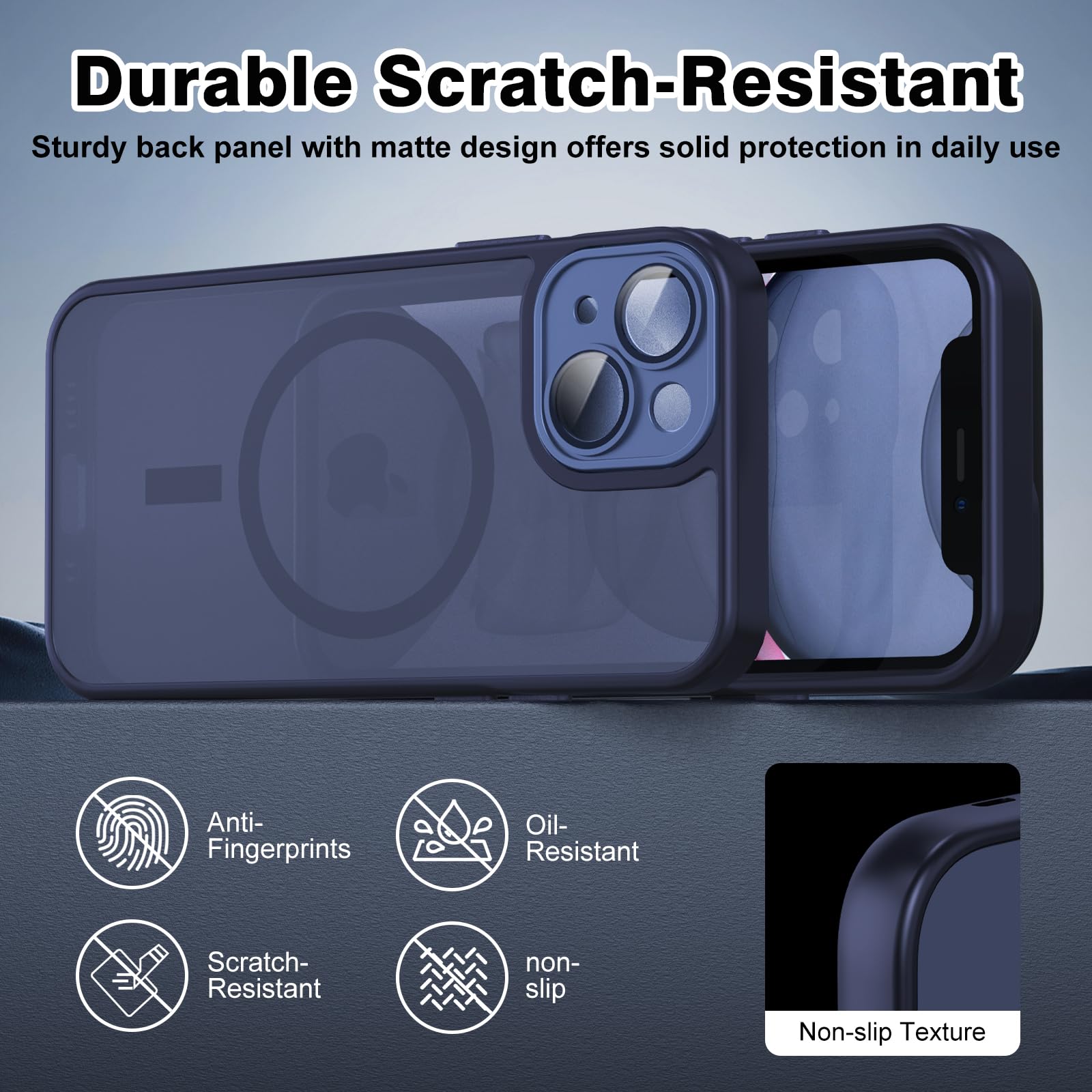 Nupcknn Magnétique Coque pour iPhone 17 Pro Max avec Magsafe et 3 Verre Trempé [HD+HD+Confidentialité][Caméra de Protection complète] Coque Antichoc translucide Mat arrière Anti-Rayures