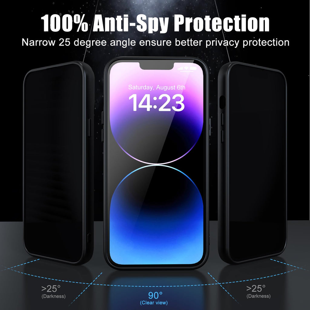 Nupcknn Magnétique Coque pour iPhone 17 Pro Max avec Magsafe et 3 Verre Trempé [HD+HD+Confidentialité][Caméra de Protection complète] Coque Antichoc translucide Mat arrière Anti-Rayures