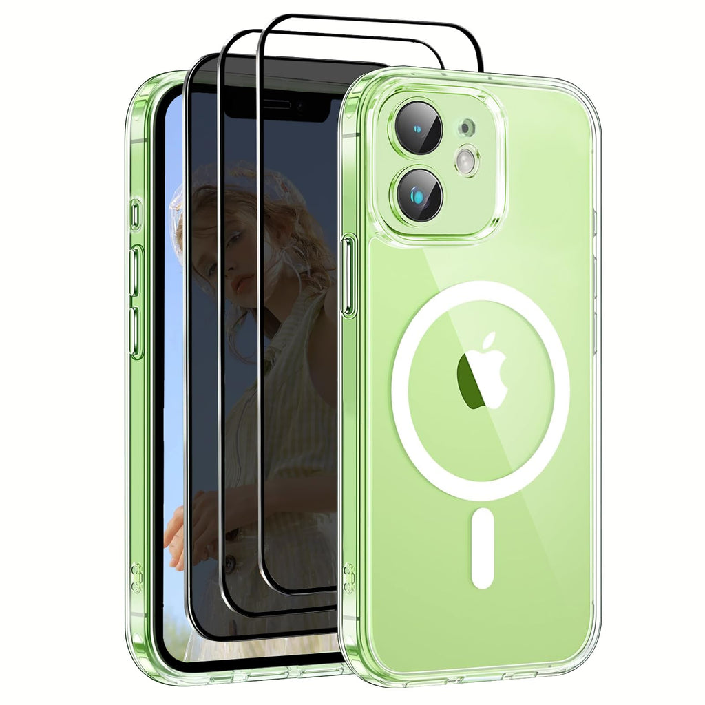 Nupcknn Magnétique Coque pour iPhone 17 Pro Max avec Magsafe et 3 Verre Trempé [HD+HD+Confidentialité][Caméra de Protection complète] Coque Antichoc translucide Mat arrière Anti-Rayures