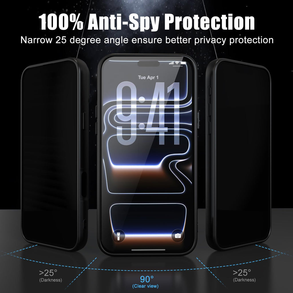 Nupcknn Magnétique Coque pour iPhone 17 Pro Max avec Magsafe et 3 Verre Trempé [HD+HD+Confidentialité][Caméra de Protection complète] Coque Antichoc translucide Mat arrière Anti-Rayures