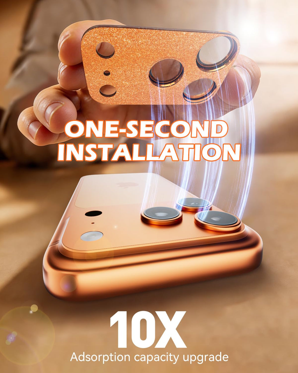 CloudValley Protection Objectif Caméra pour iPhone 17 Pro Max, 1:1 Invisible Ajustement Parfait, [AR+AF] Verre Trempé HD Clair, Cas de Téléphone Compatible, Facile à Installer, Argenté
