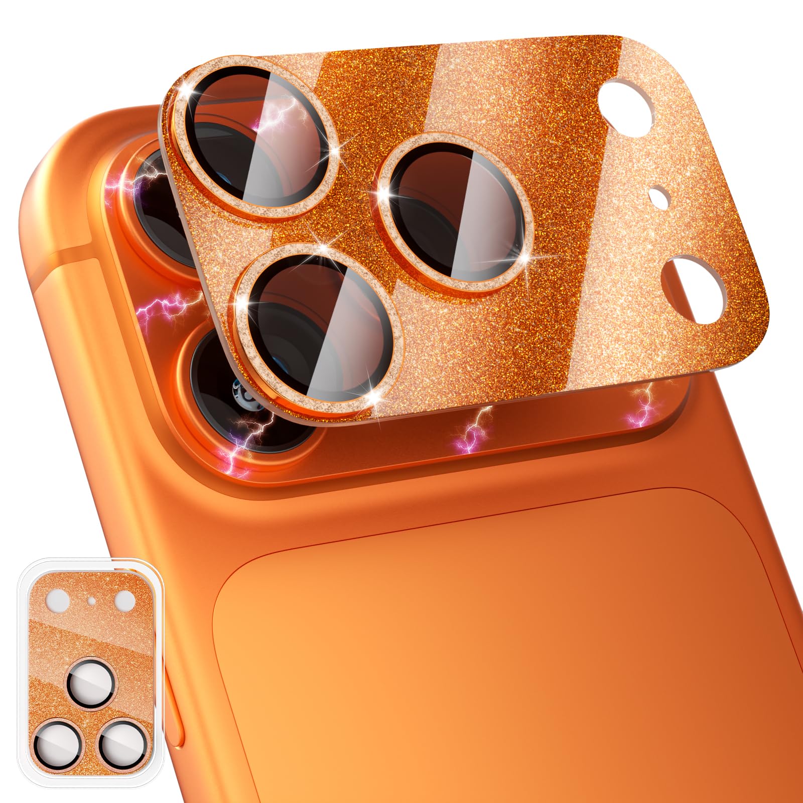 CloudValley Protection Objectif Caméra pour iPhone 17 Pro Max, 1:1 Invisible Ajustement Parfait, [AR+AF] Verre Trempé HD Clair, Cas de Téléphone Compatible, Facile à Installer, Argenté