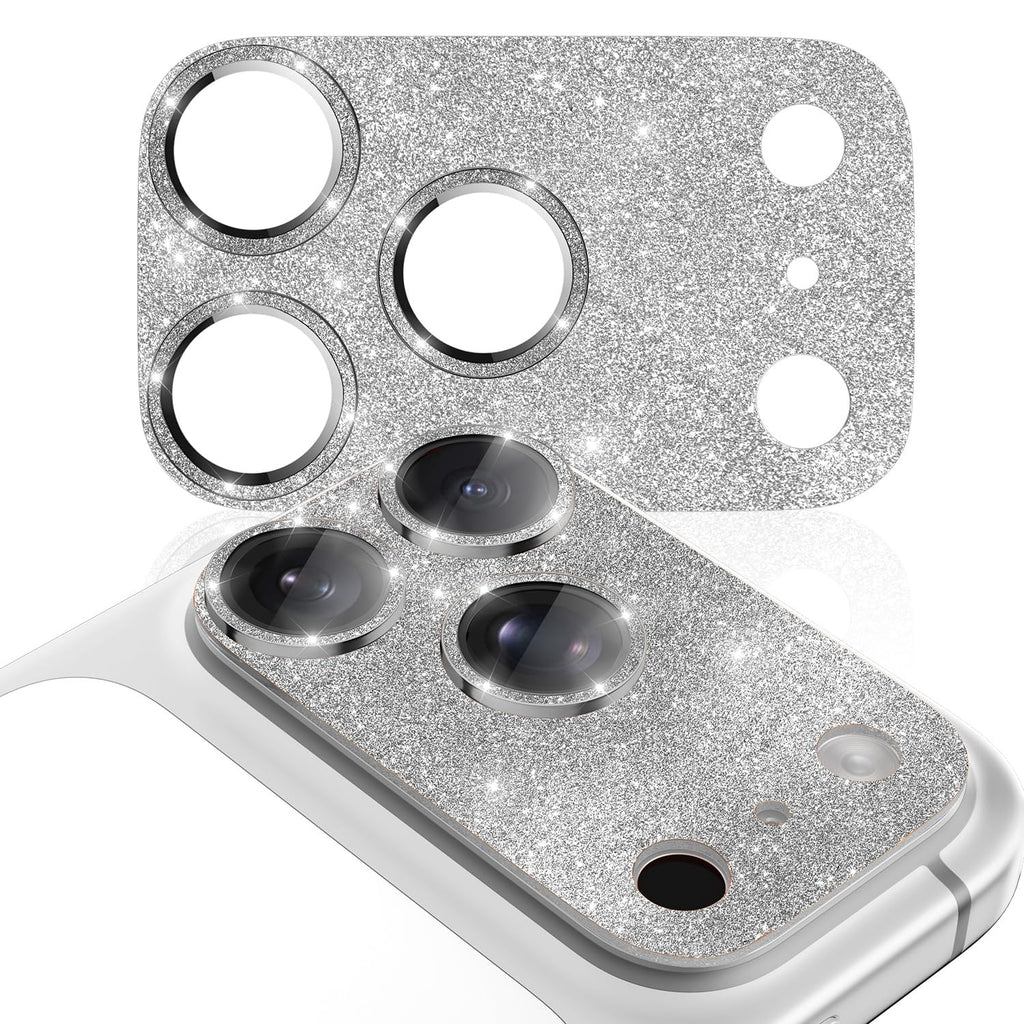 CloudValley Protection Objectif Caméra pour iPhone 17 Pro Max, 1:1 Invisible Ajustement Parfait, [AR+AF] Verre Trempé HD Clair, Cas de Téléphone Compatible, Facile à Installer, Argenté