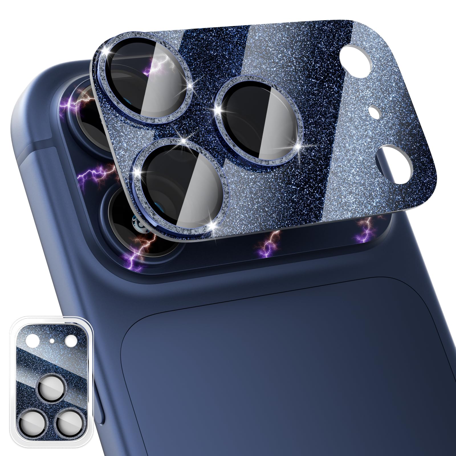 CloudValley Protection Objectif Caméra pour iPhone 17 Pro Max, 1:1 Invisible Ajustement Parfait, [AR+AF] Verre Trempé HD Clair, Cas de Téléphone Compatible, Facile à Installer, Argenté