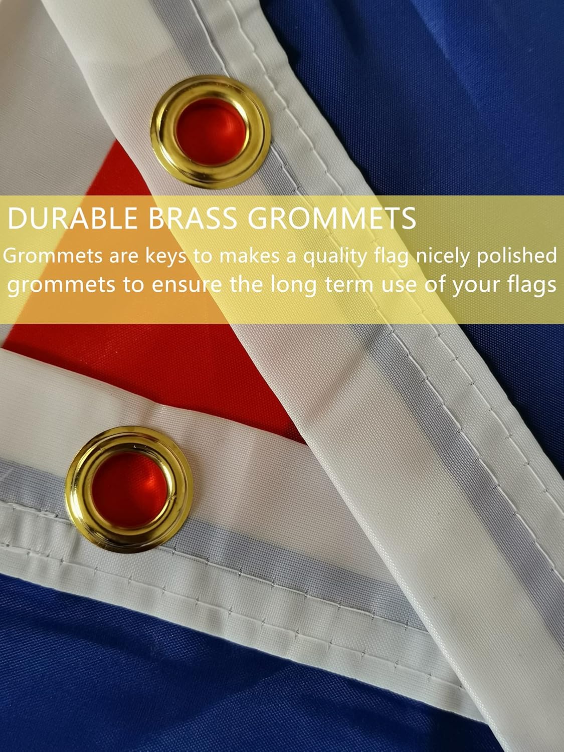 Drapeau francais 90x150cm-drapeau france avec œillets en laiton polyester Couleurs Vives -Pour l'extérieur et l'intérieur